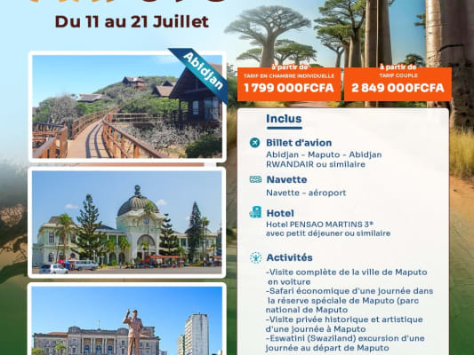 SEJOUR INOUBLIABLE A MAPUTO