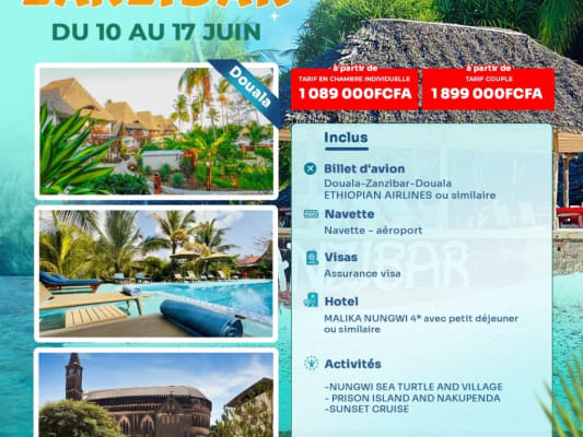  L'ECHAPEE ZANZIBAR: 07 Merveilleux  jours entre plages de Reve et coucher de soleil doré