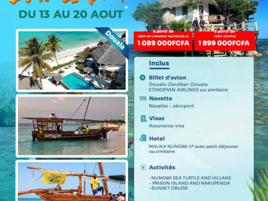  L'ECHAPEE ZANZIBAR: 07 Merveilleux  jours entre plages de Reve et coucher de soleil doré