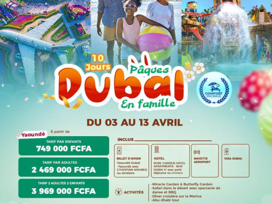 Magnifique fete de Paque en Famille à Dubai du 03 au 13 Avril