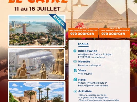 ✨ Découvrez Le Caire en 6 jours – Une aventure inoubliable avec Ease Travel ✨