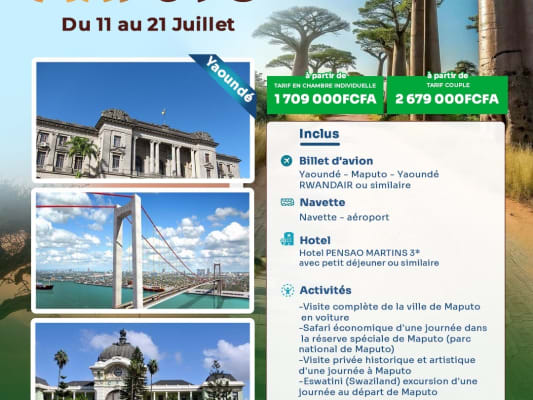 SEJOUR INOUBLIABLE A MAPUTO