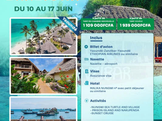  L'ECHAPEE ZANZIBAR: 07 Merveilleux  jours entre plages de Reve et coucher de soleil doré