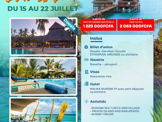  L'ECHAPEE ZANZIBAR: 07 Merveilleux  jours entre plages de Reve et coucher de soleil doré