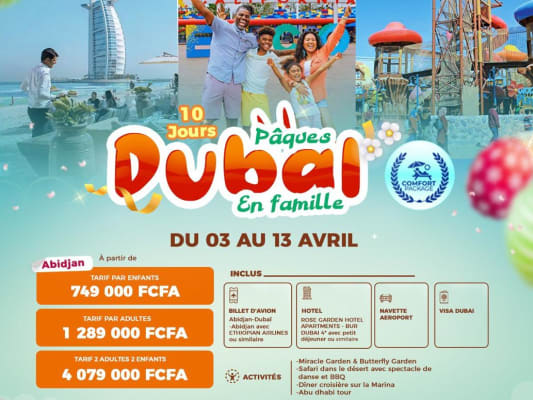Magnifique fete de Paque en Famille à Dubai du 03 au 13 Avril