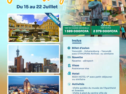 SEJOUR INOUBLIABLE A JOHANNESBURG