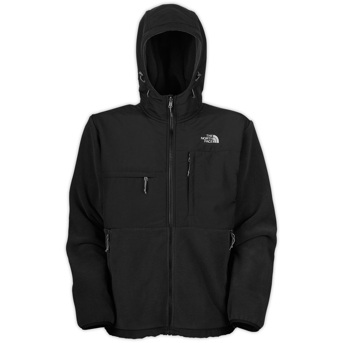 north face black jacket with hood