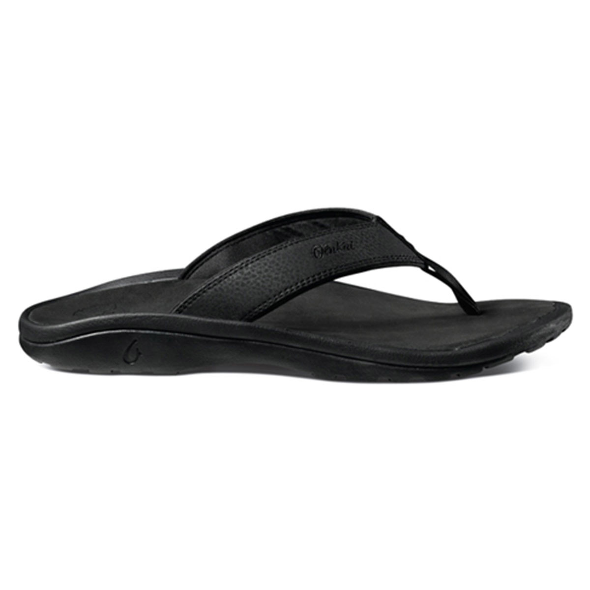 OLUKAI Men's 'Ohana Flip-Flops, Black 