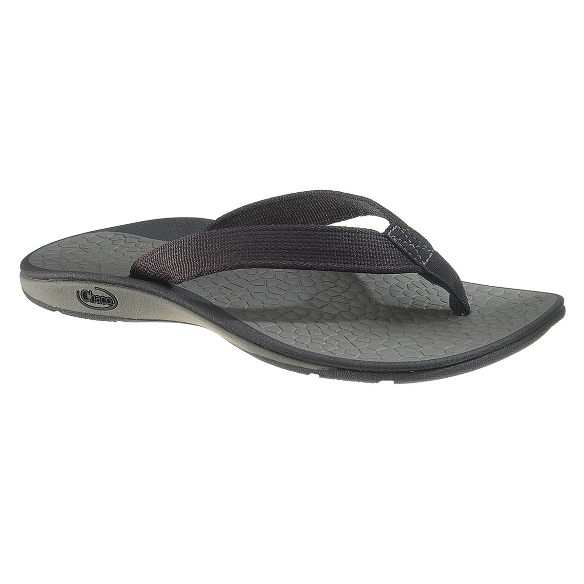 women's black chaco flip flops