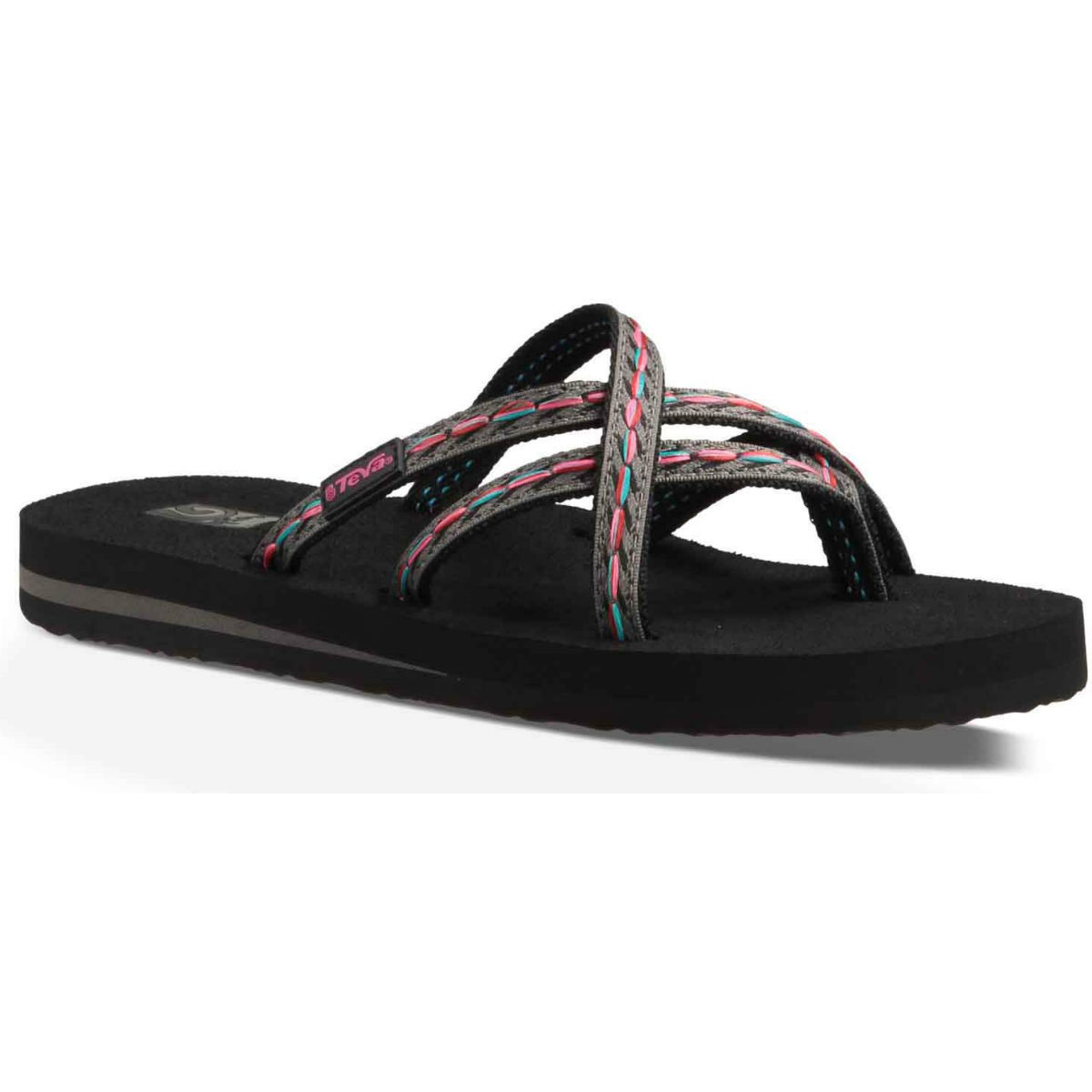 black teva flip flops