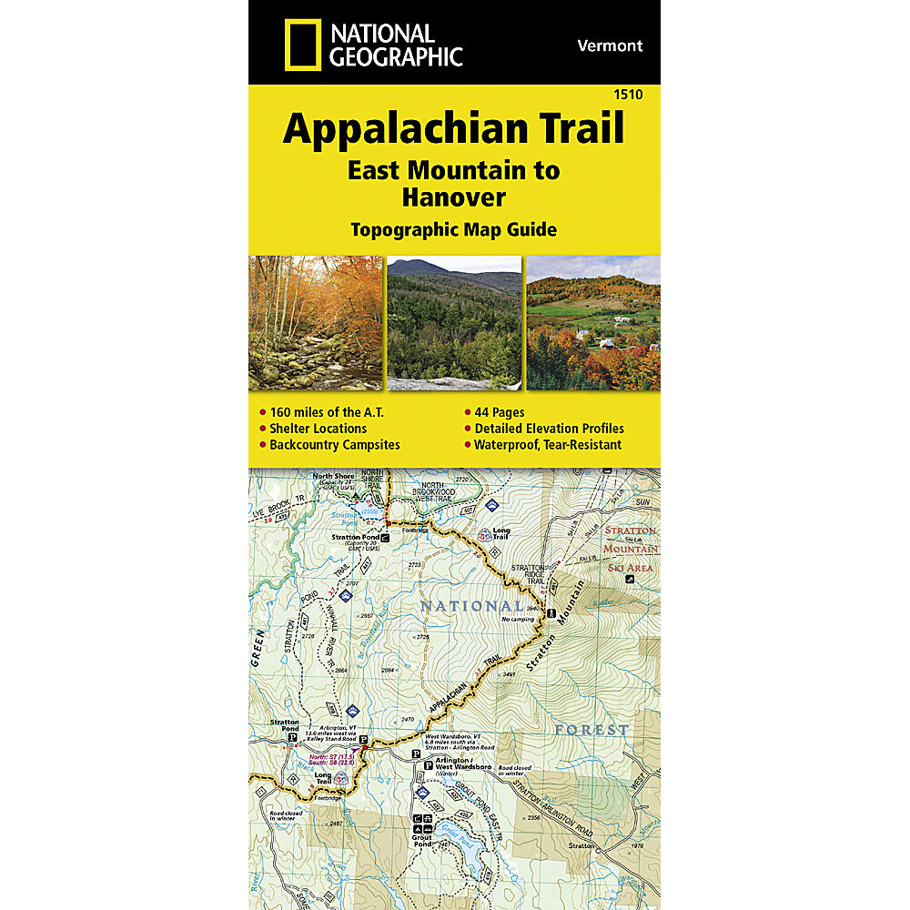 National Geographic Appalachian Trail, East Mountain To Hanover Topographic Map Guide