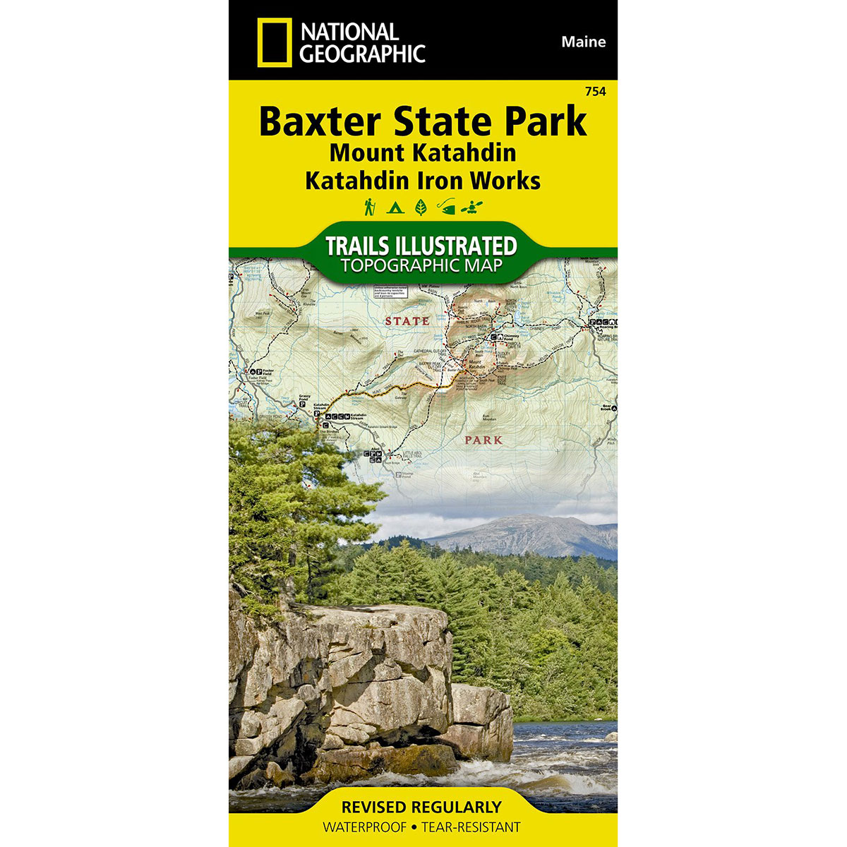 Nat Geo Baxter State Park/mt. Katahdin, Maine Map