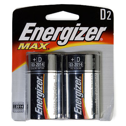 Energizer D Batteries, 2-Pack