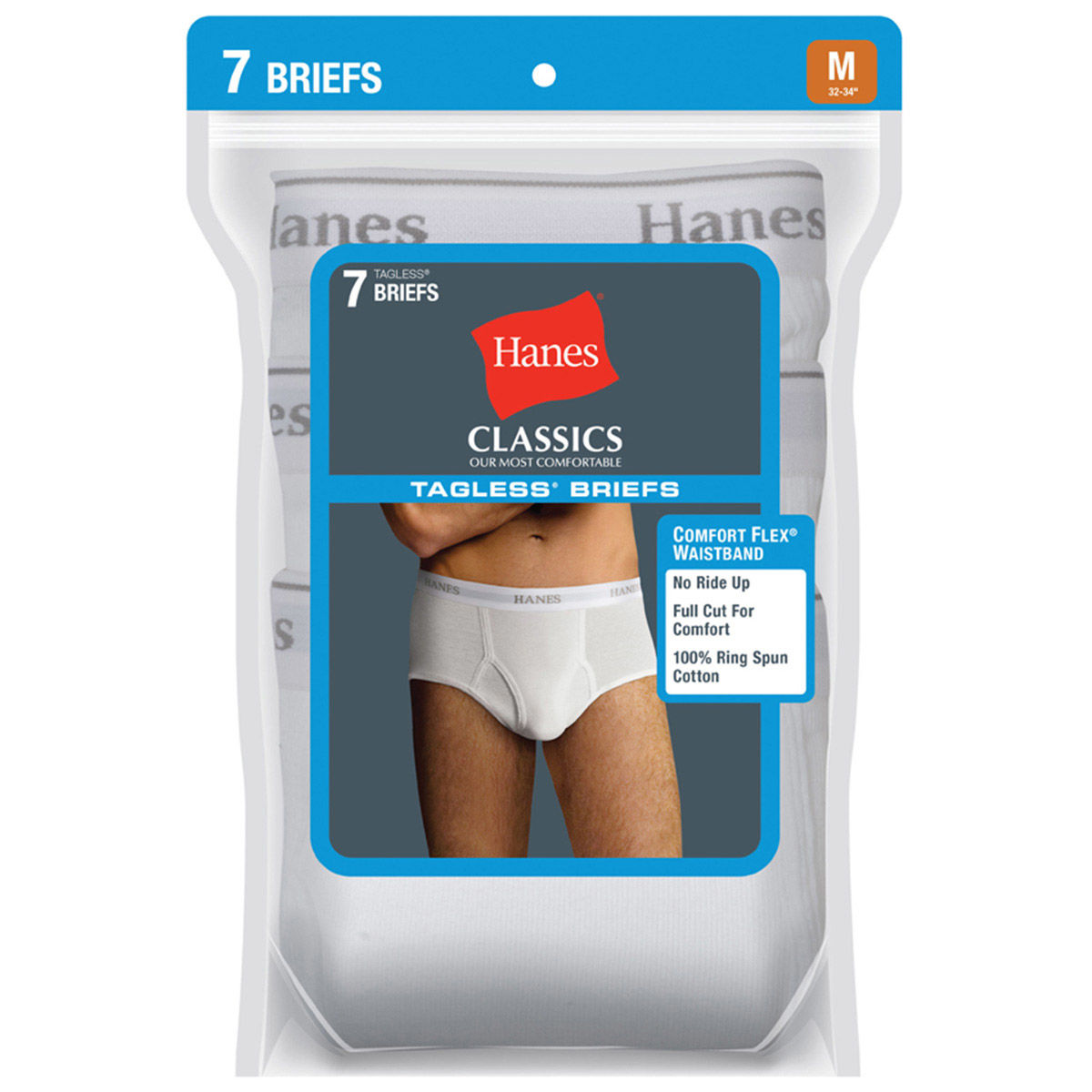 Hanes Men's Classics Tagless Briefs, 7-Pack