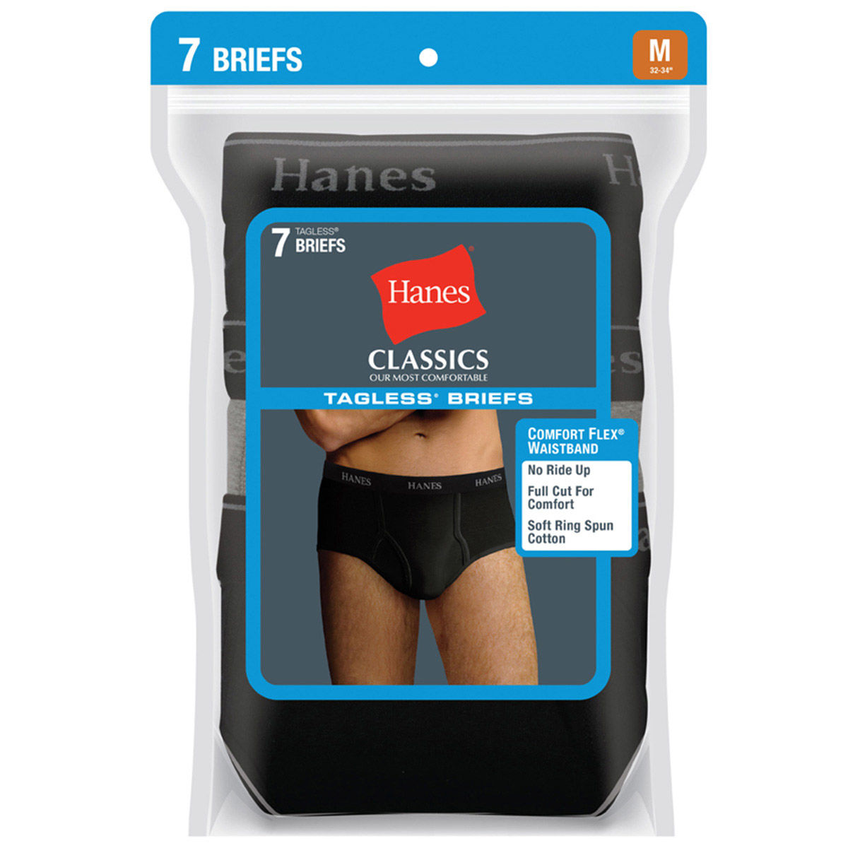 Hanes Men's Classics Tagless Briefs, 7-Pack