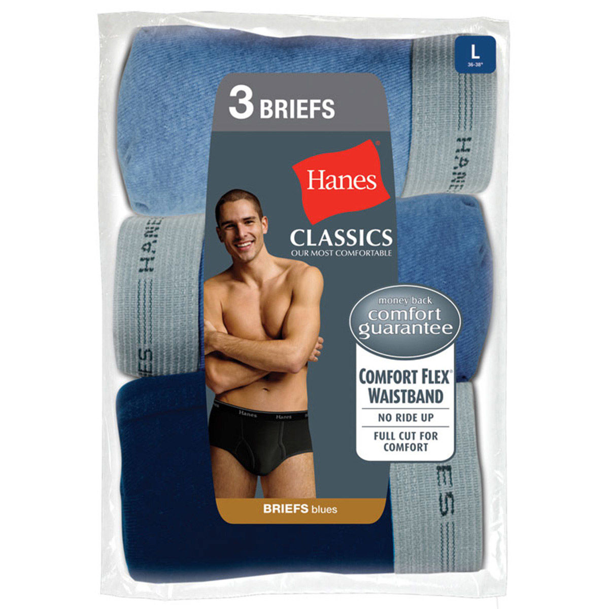 Men's Classics Tagless No Ride Up Briefs with Comfort Flex