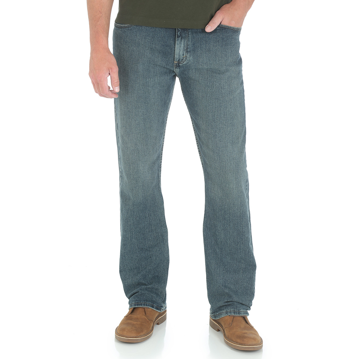 Genuine Wrangler Men's Advanced Comfort Straight Fit Jeans