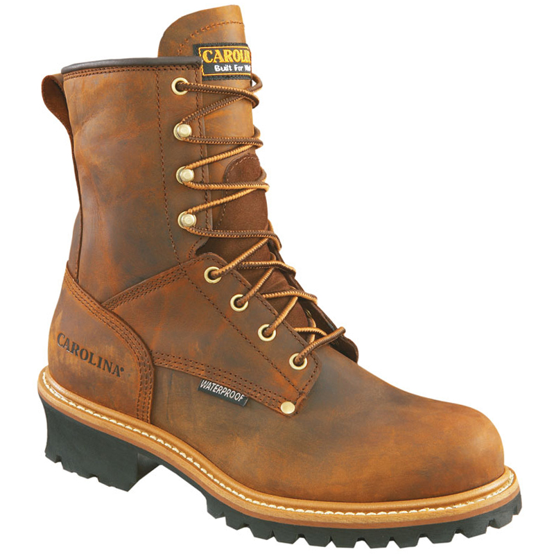 Carolina Men’s 8 In. Crazy Horse Steel Toe Waterproof Work Boots, Wide Width