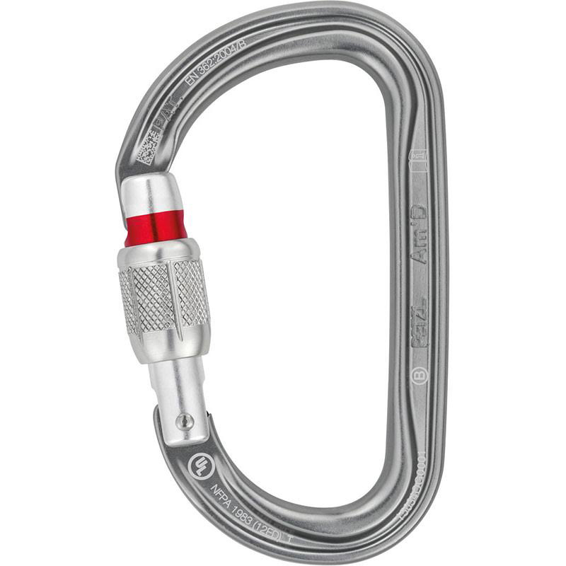 Petzl Am'd Asymmetrical Aluminum Carabiner, Screw Lock