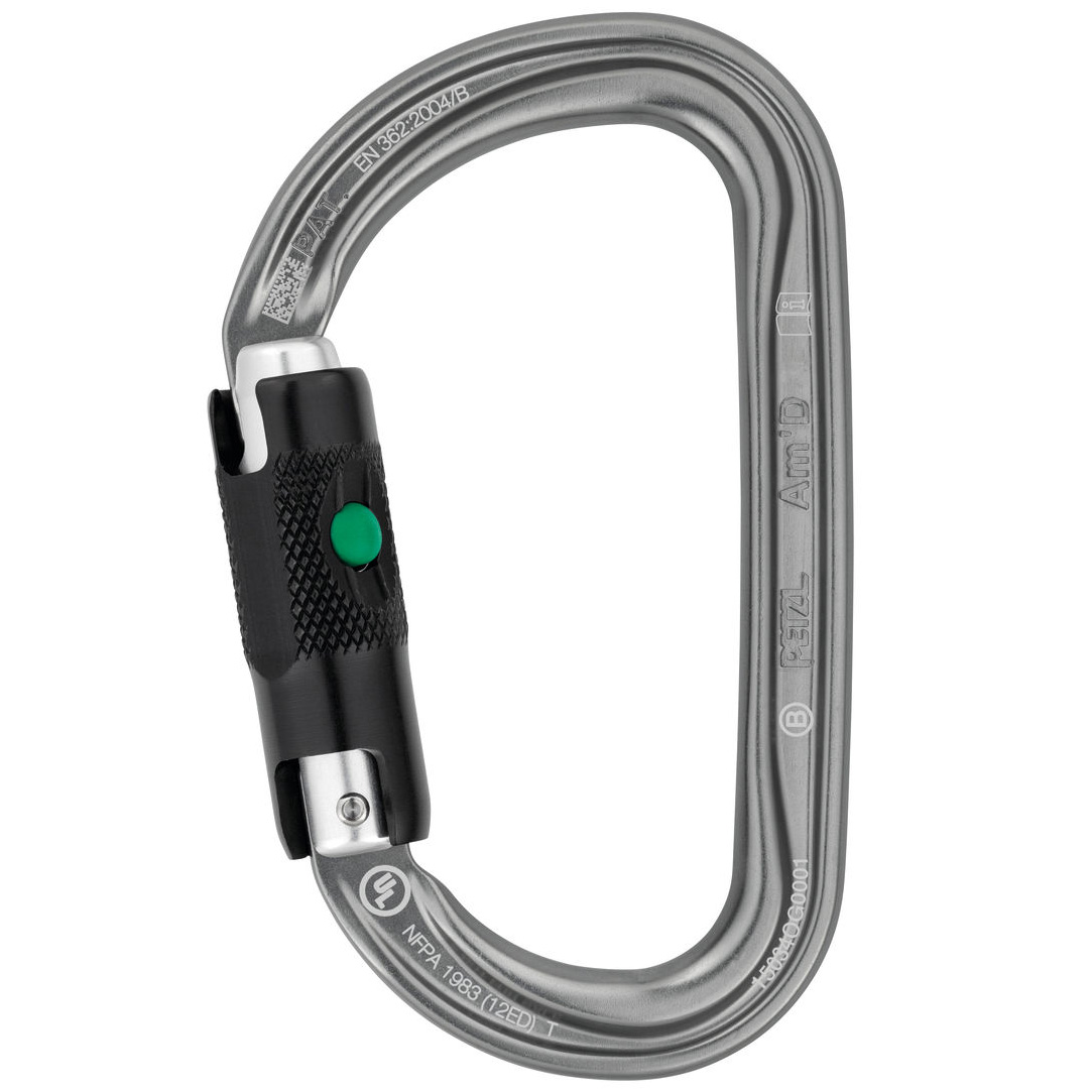 Petzl Am'd Asymmetrical Aluminum Carabiner, Ball Lock