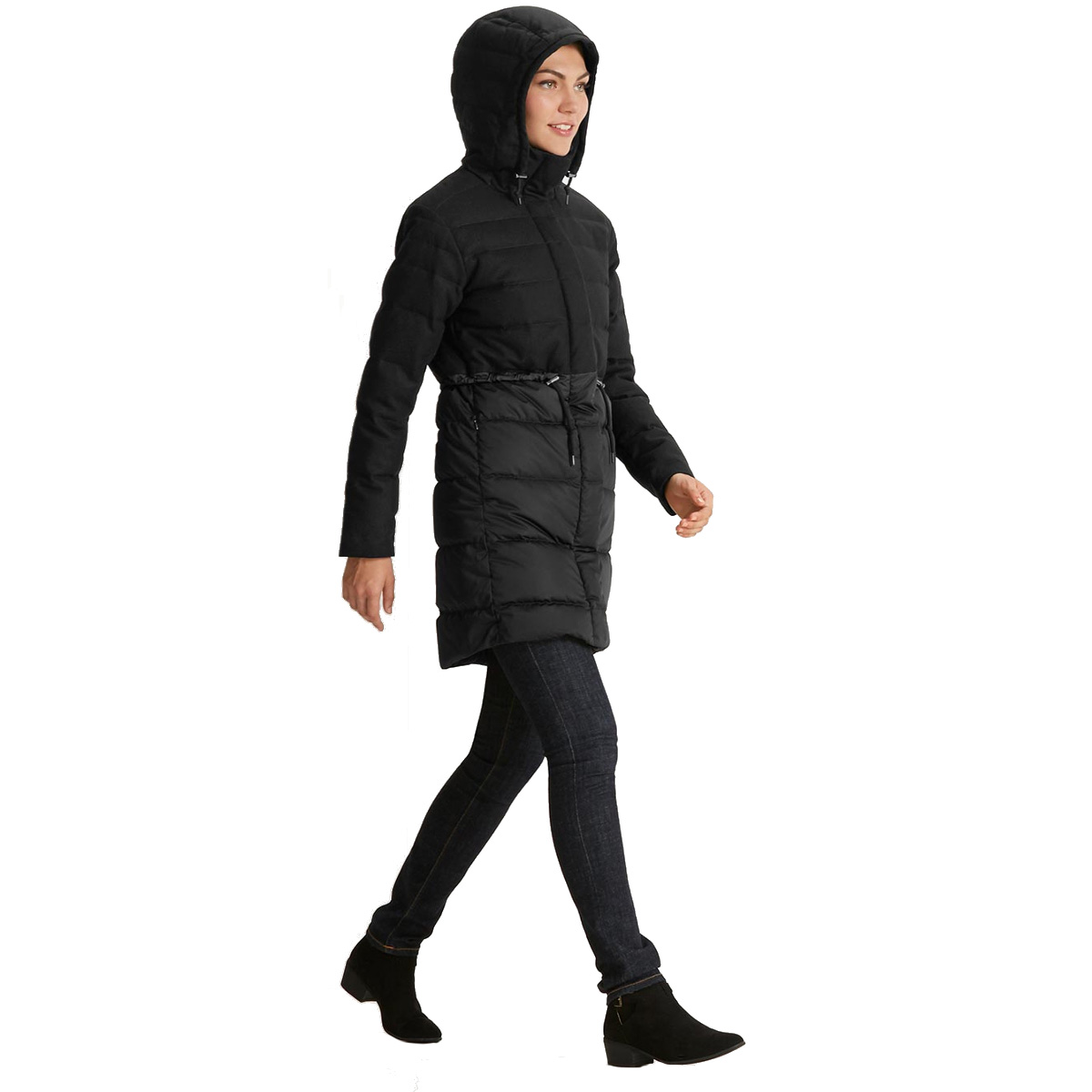Nau dual clearance down trench coat