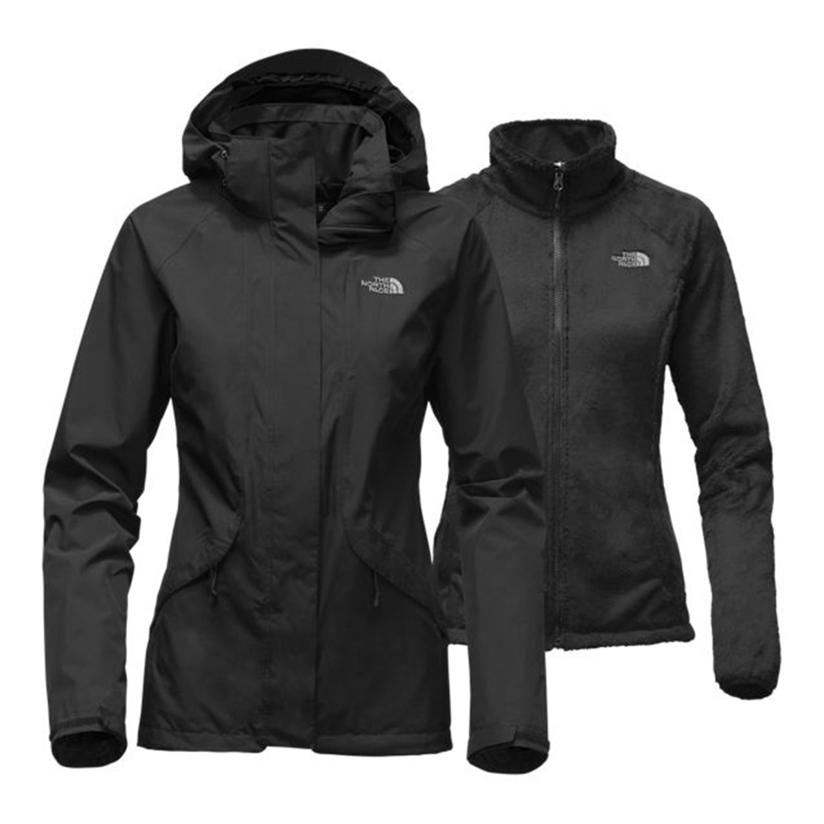 womens black north face