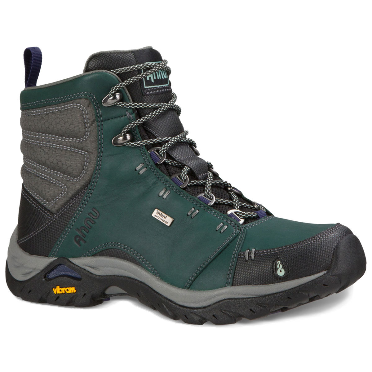 green hiking boots