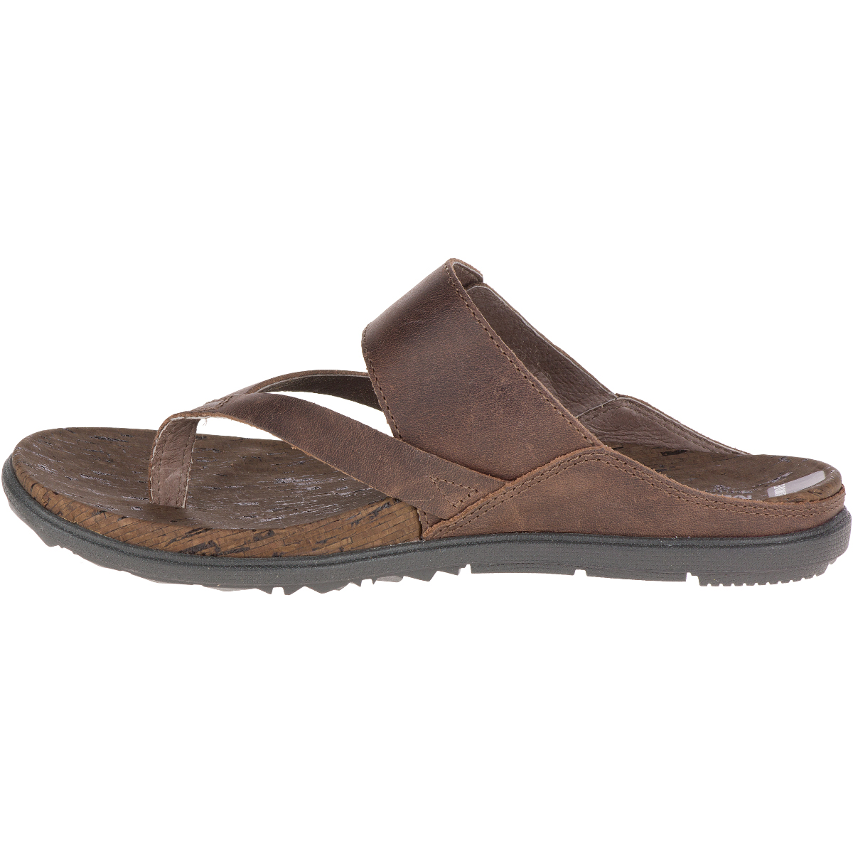 Around Town Thong Buckle Sandals, Brown 