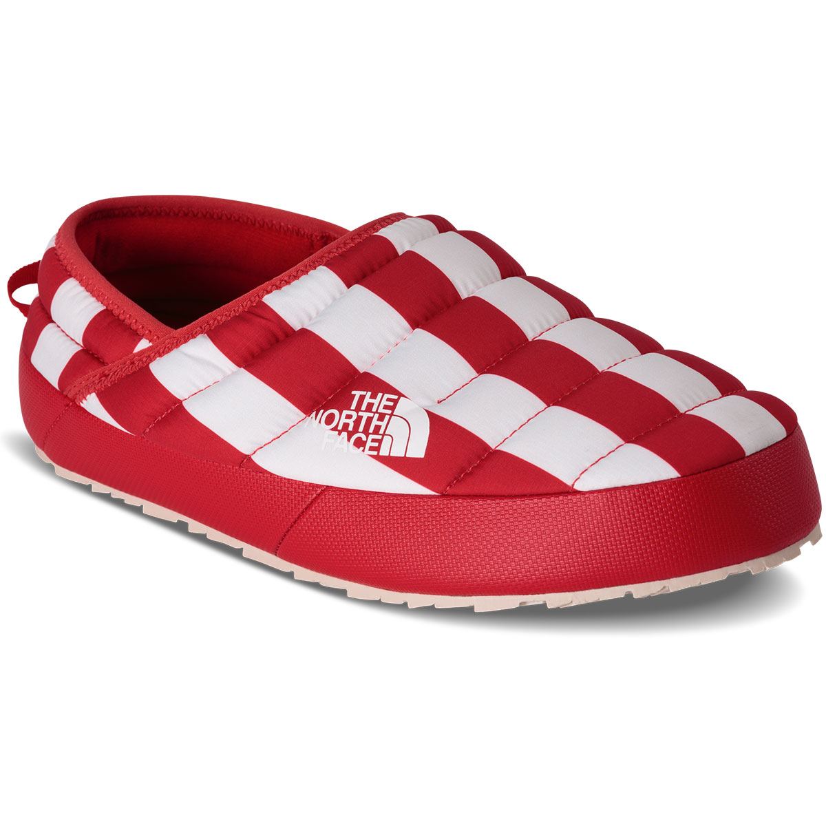 north face slippers red