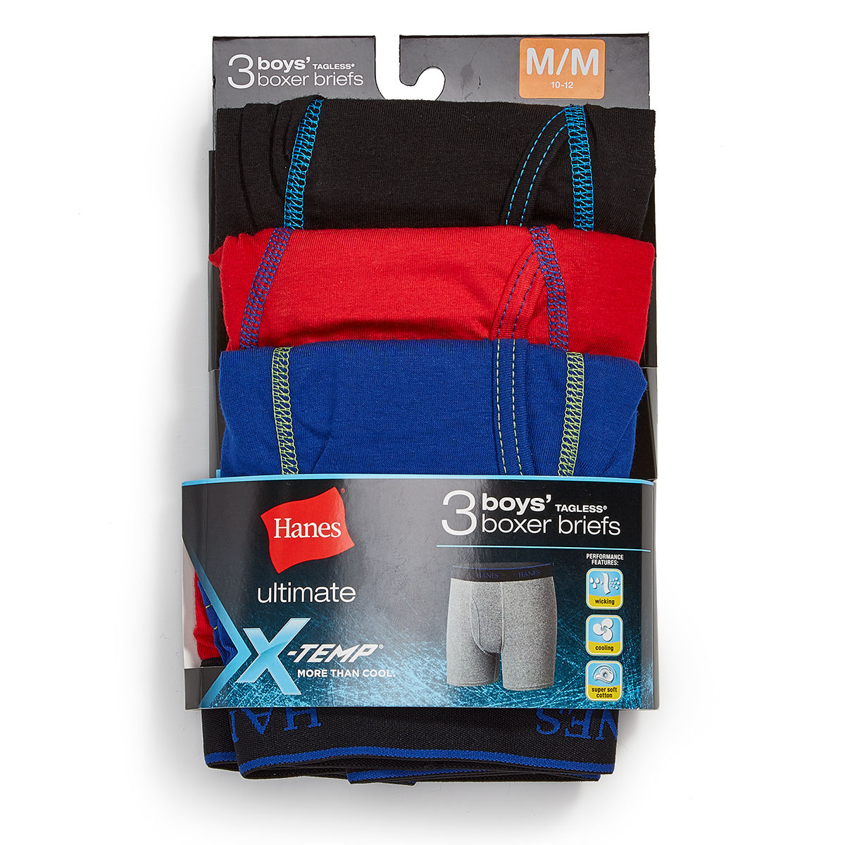 Hanes Boys' X-Temp Boxer Briefs, 3-Pack