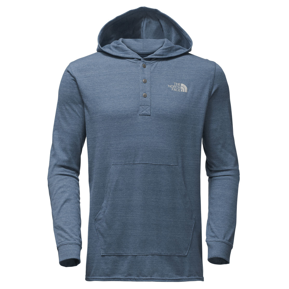 north face men's tri blend henley hoodie