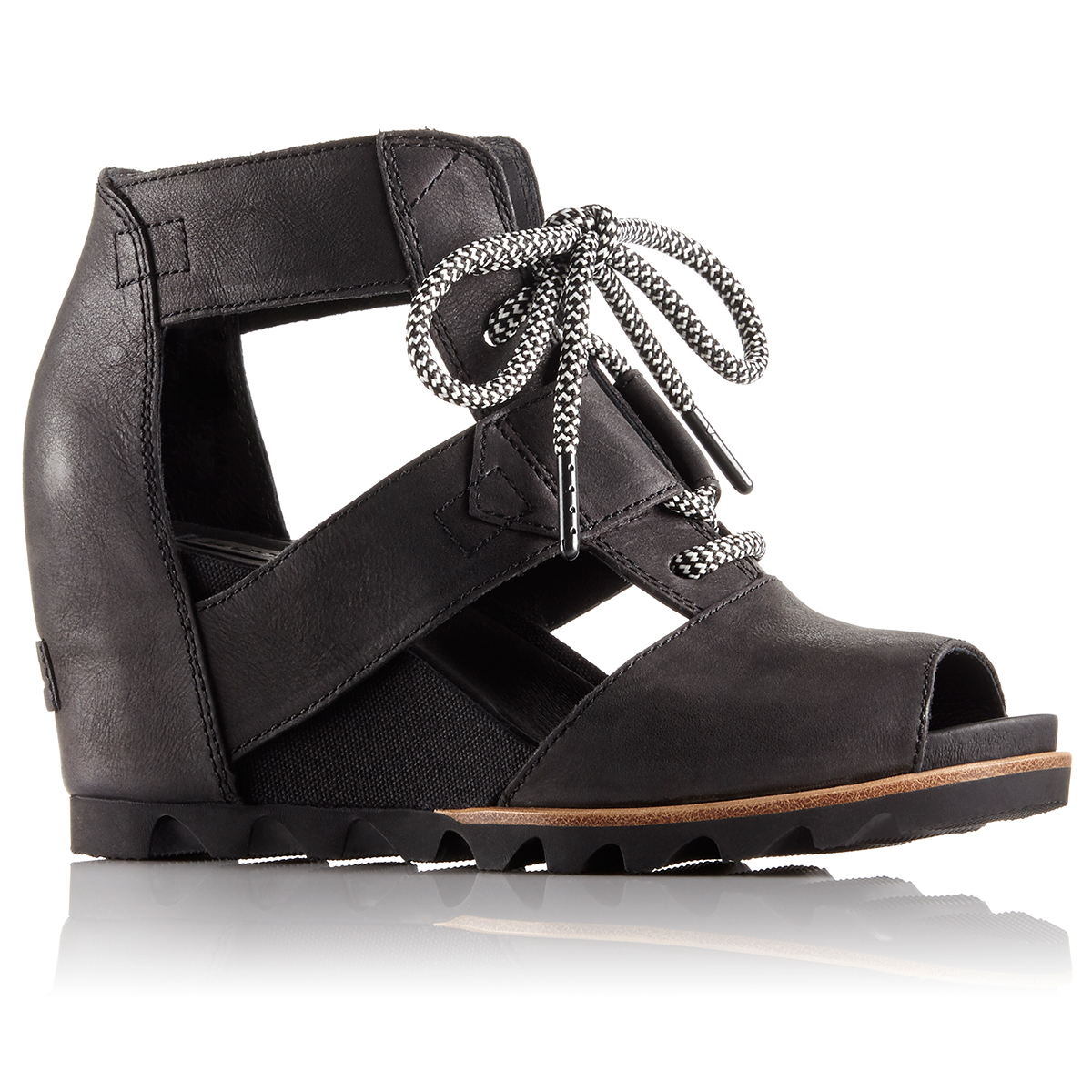 sorel black sandals