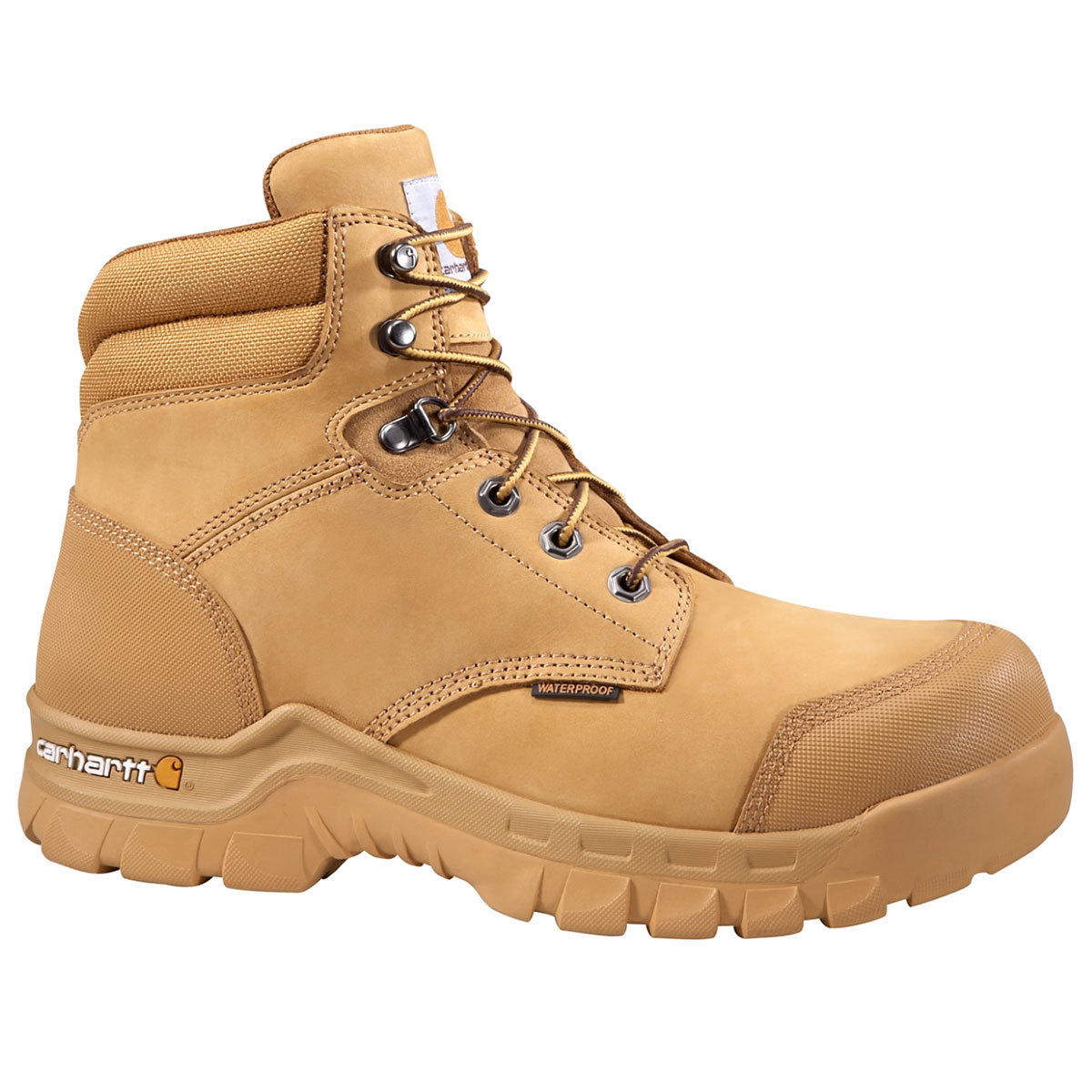 Carhartt Men's 6-Inch Rugged Flex Waterproof Work Boots, Wheat