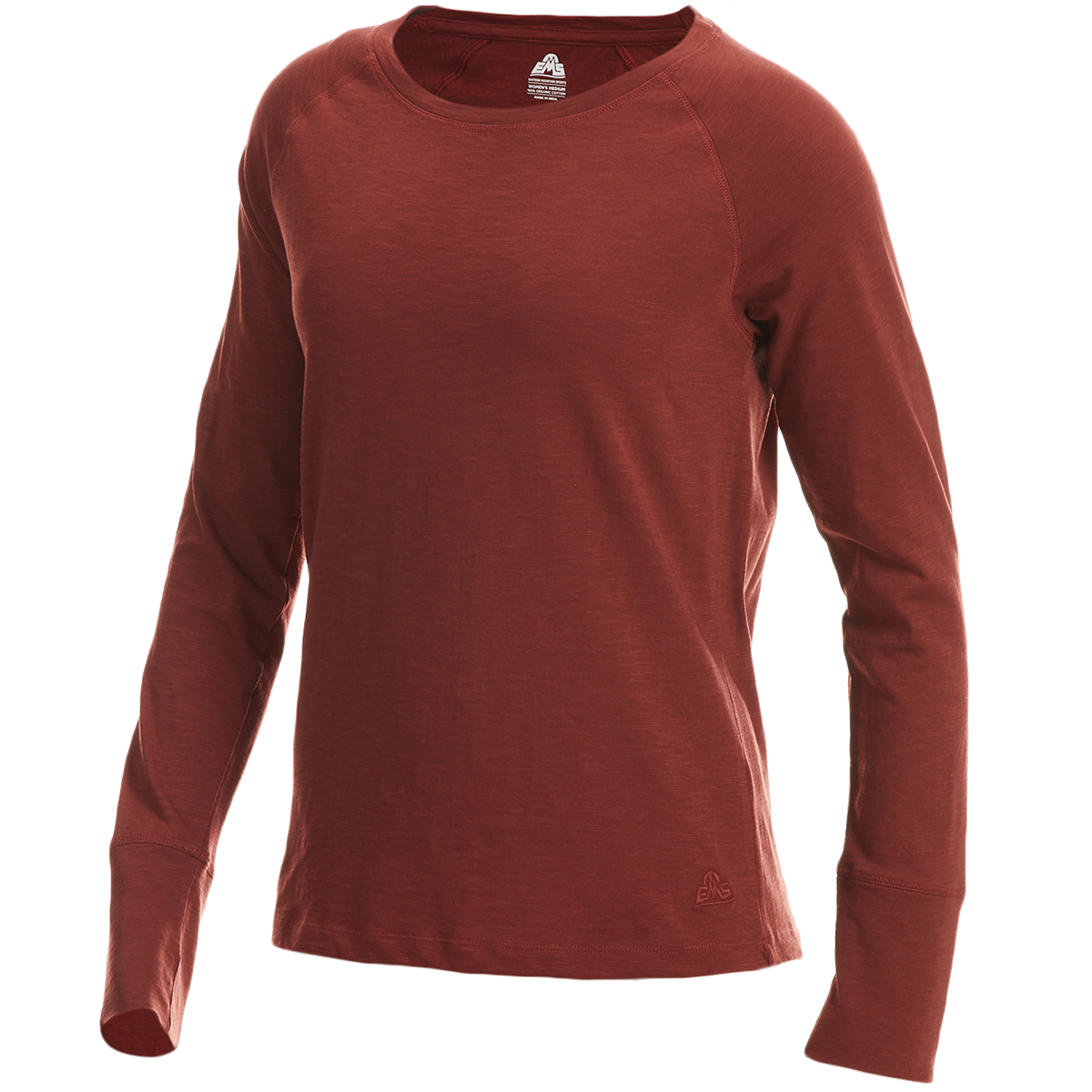 EMS Women’s Solid Organic Slub Long-Sleeve Tee – Size L