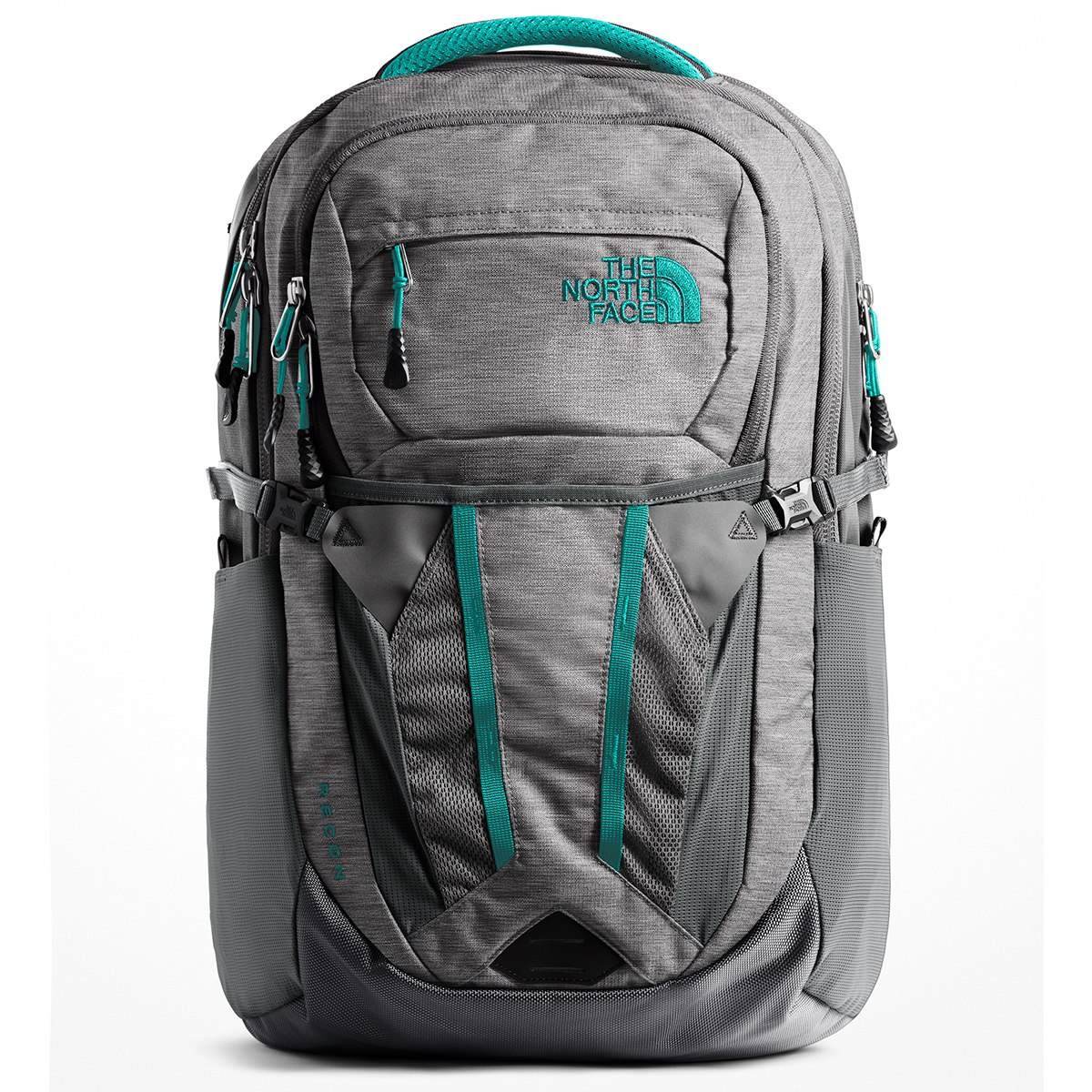 Grey and teal 2025 north face backpack