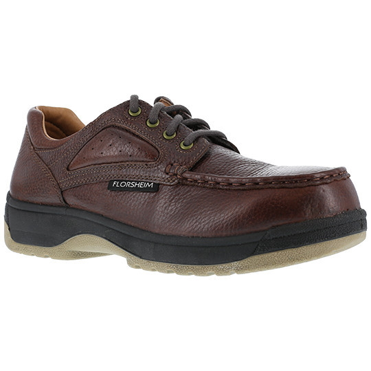 Florsheim Work Women’s Compadre Composite Toe Eurocasual Moc Toe Oxford Shoe, Dark Brown