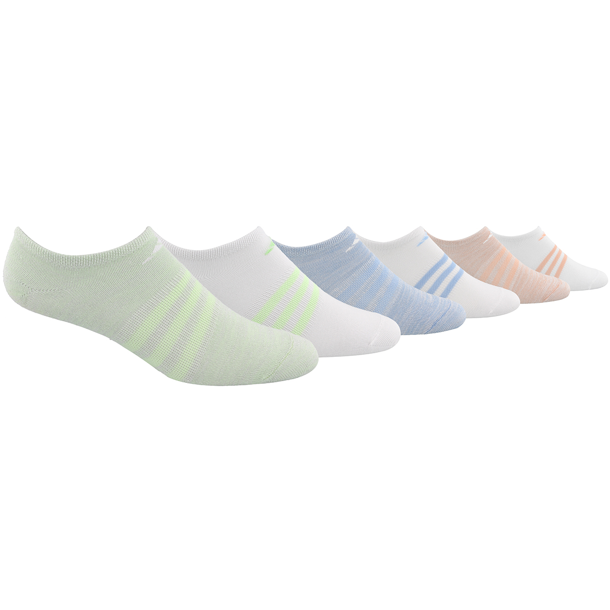 Adidas Girls’ Climalite Superlite No-Show Socks, 6-Pack