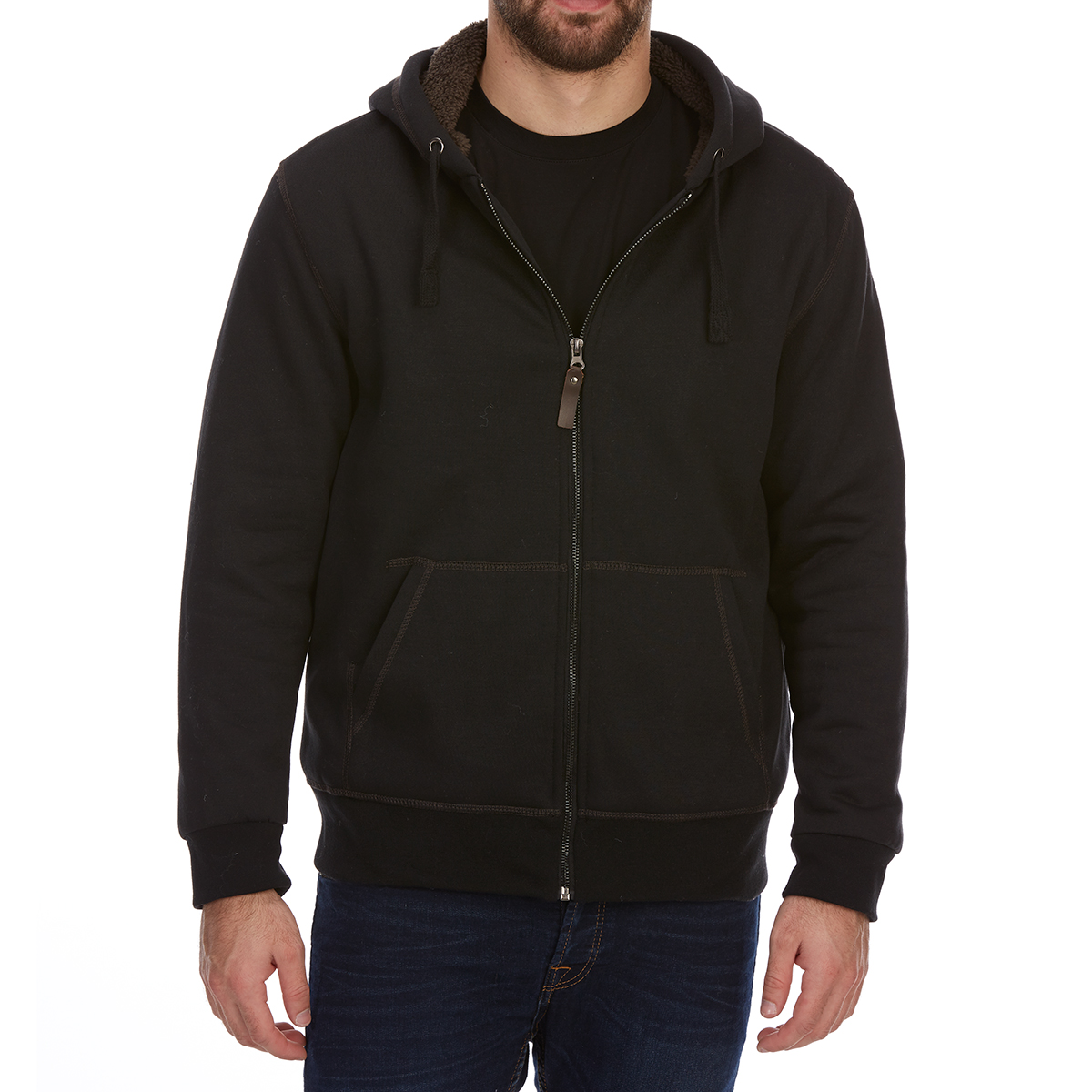 sherpa zip hoodie