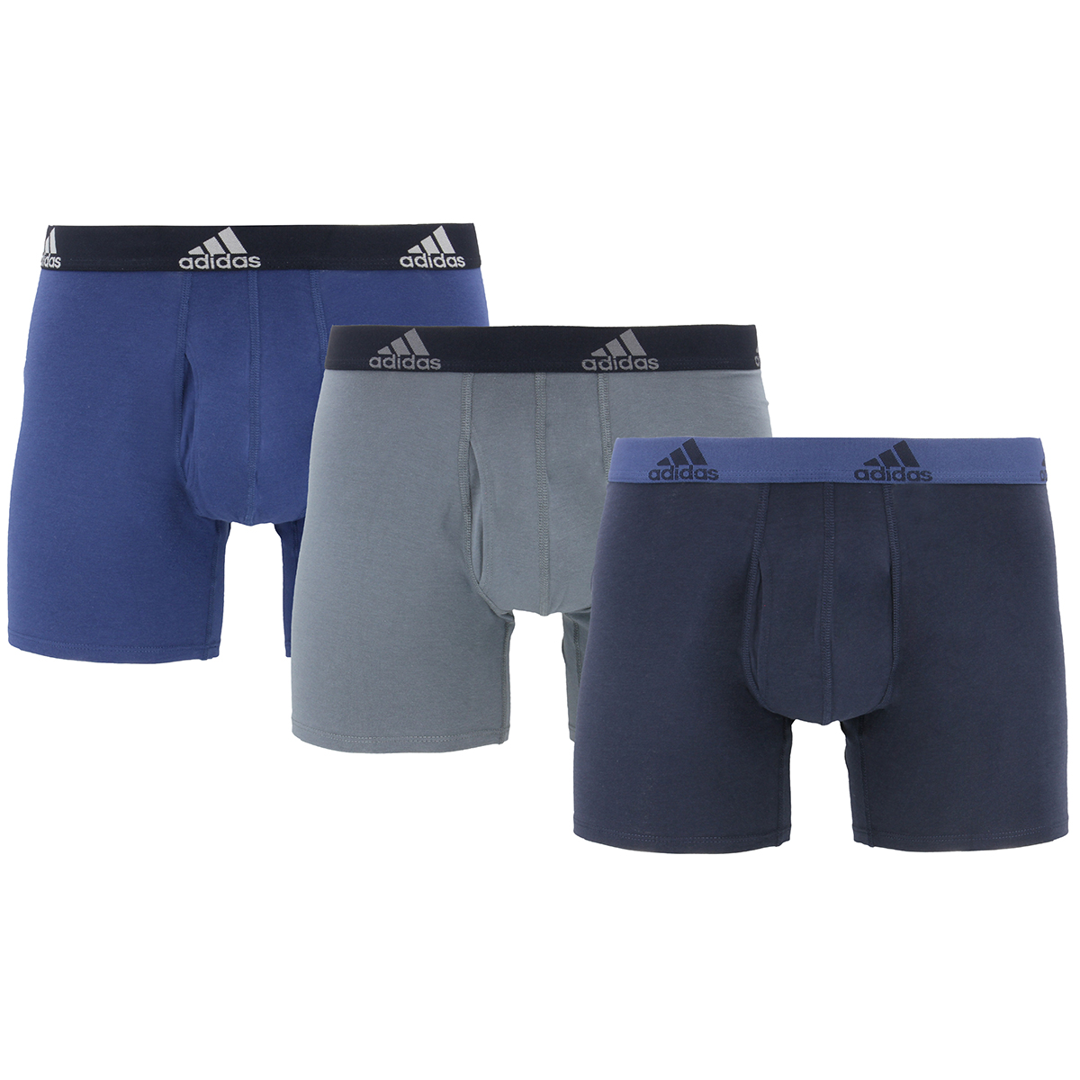 Adidas Men's Performance Stretch Cotton Boxers, 3-Pack