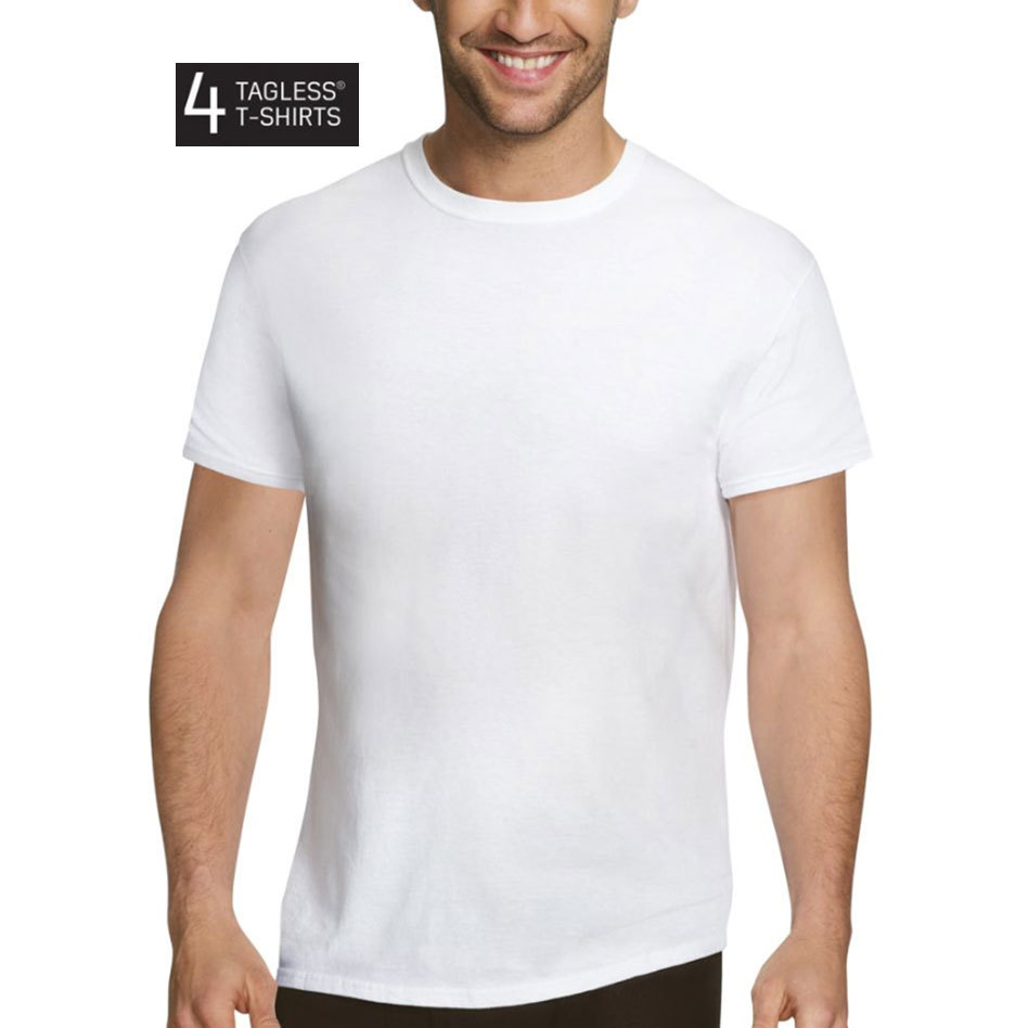 Hanes Men's Ultimate Comfort Fit Ultra Soft Undershirts, 4-Pack