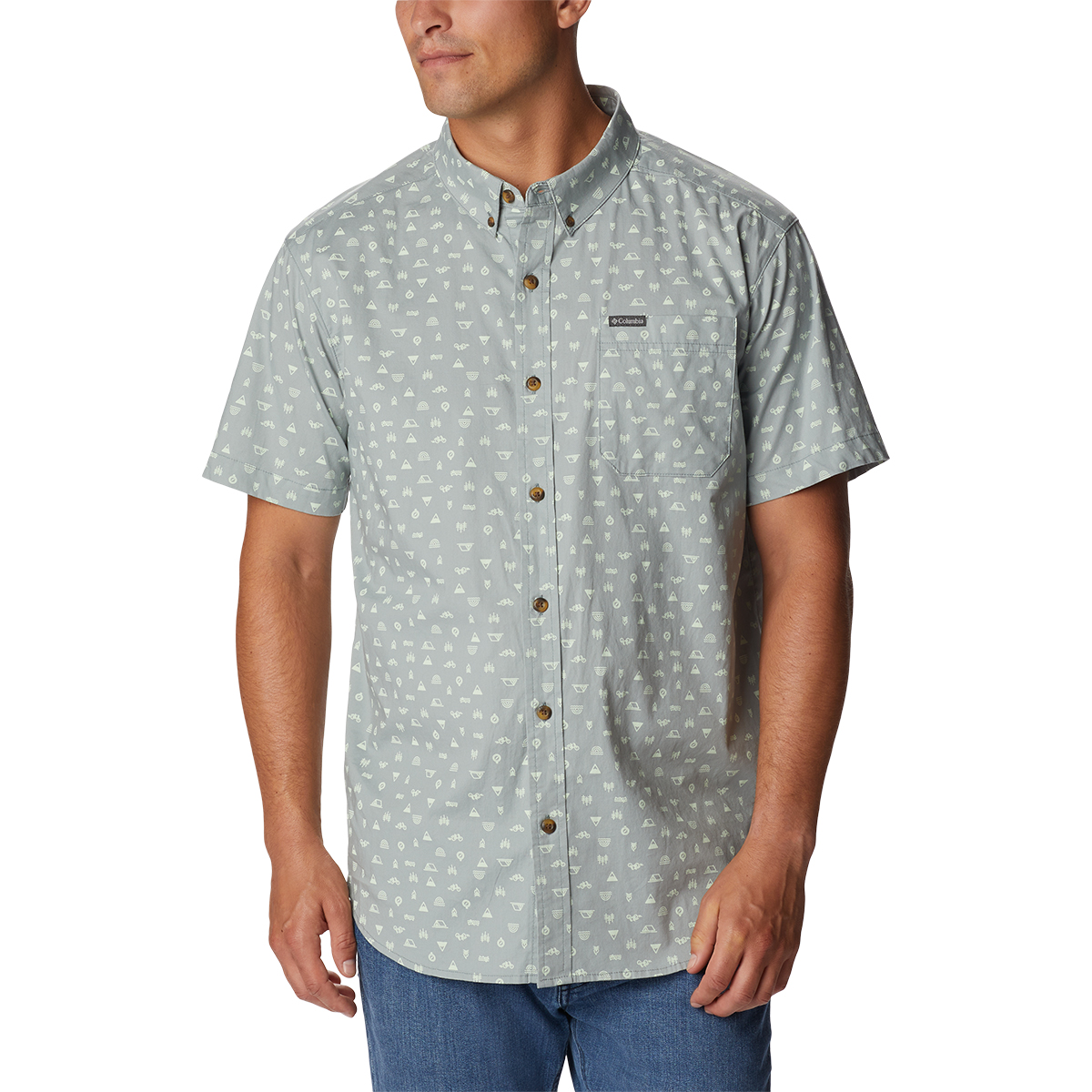 Columbia Men’s Rapid Rivers(TM) Printed Short-Sleeve Shirt – Size XL