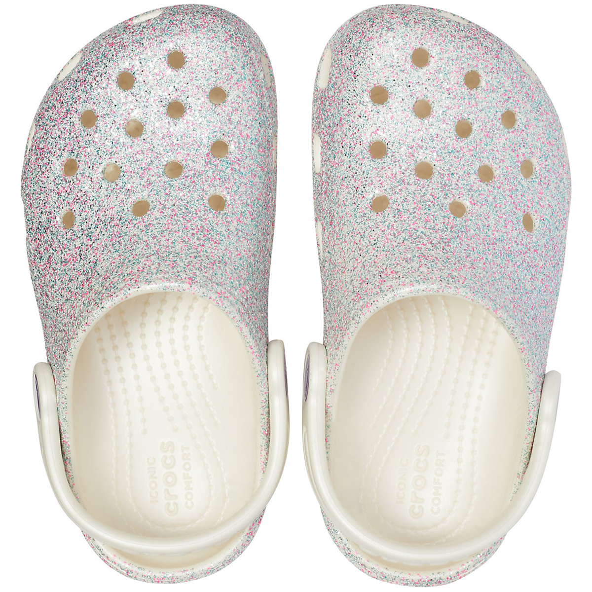 Crocs Girls' Classic Glitter Clog Oyster 1 191448274730 | eBay