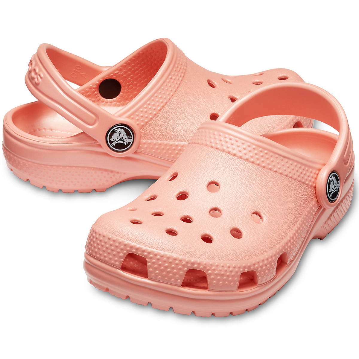 melon colored crocs