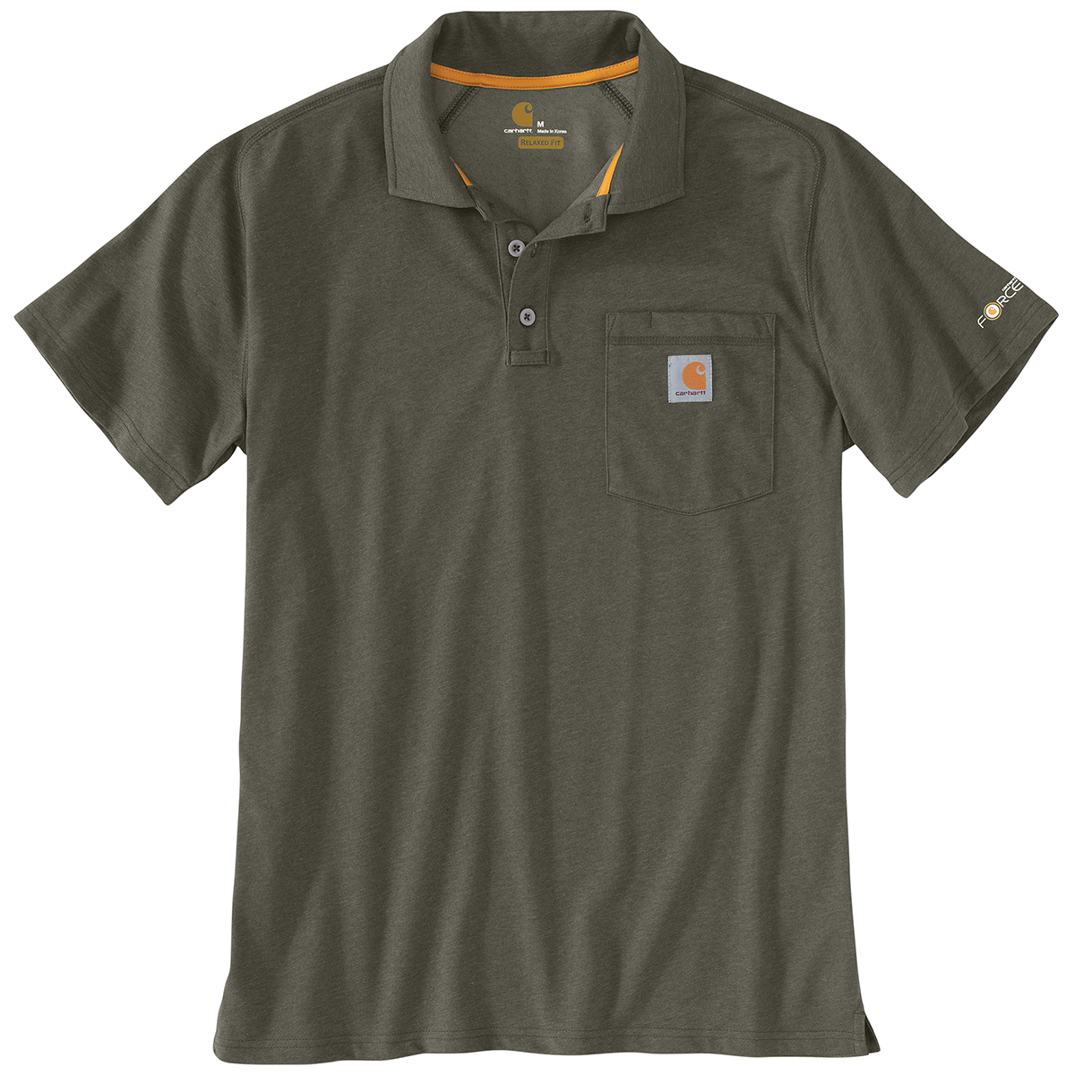 Carhartt Men's Force Relaxed Fit Midweight Short-Sleeve Pocket Polo