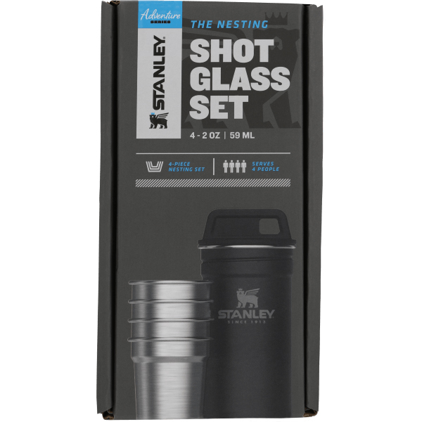 Stanley Adventure Pre-Party Stainless Steel Shotglass + Flask Set - Polar 