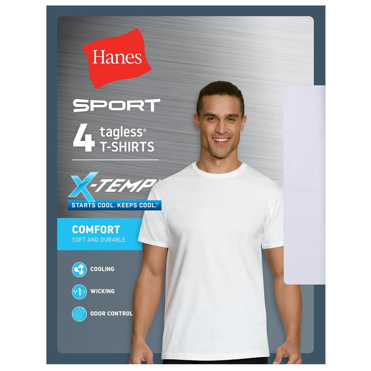 Hanes Men's Ultimate X-Temp Sport Crewneck Undershirts, 4-Pack