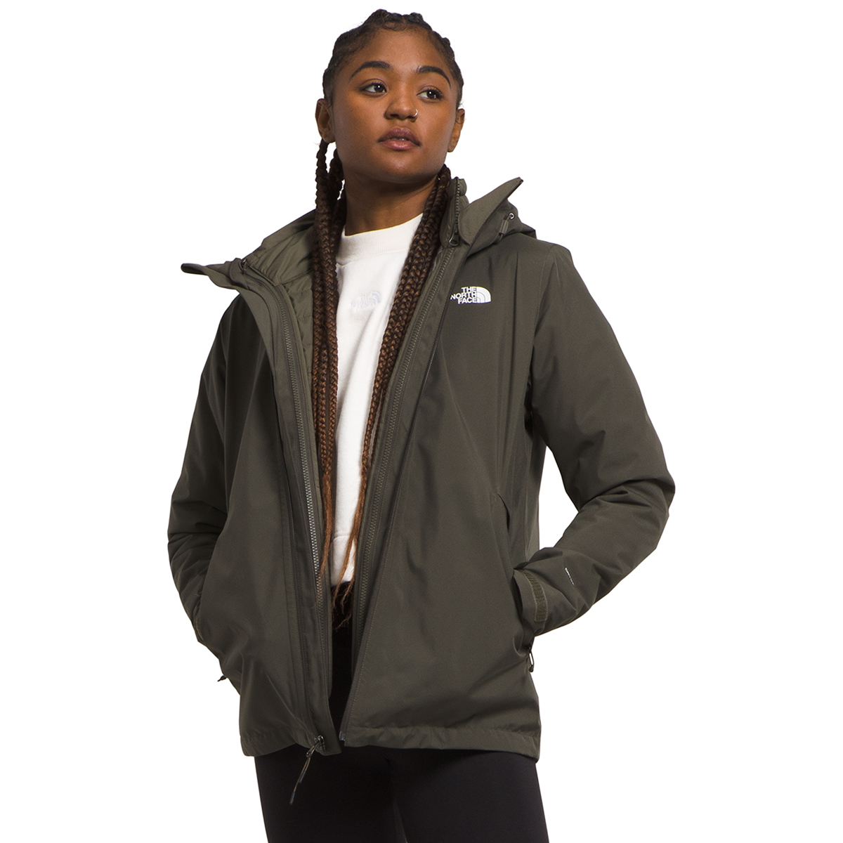 Womens north cheap face triclimate jacket