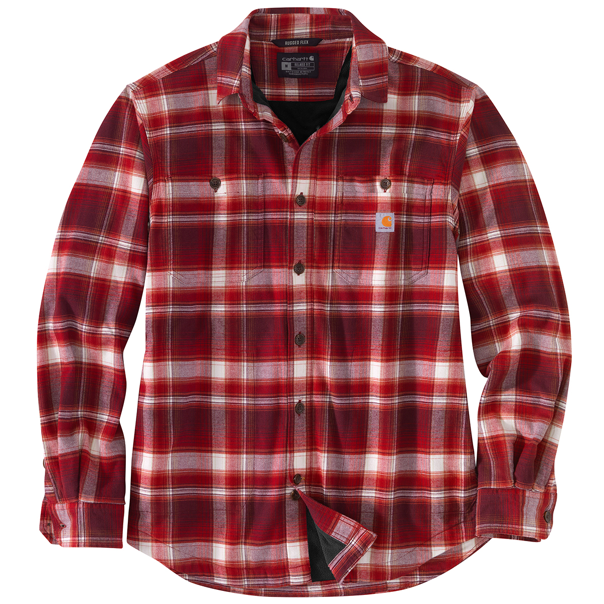 Carhartt Men's Ruffed Flex Relaxed Fit Midweight Fleece-Lined Flannel