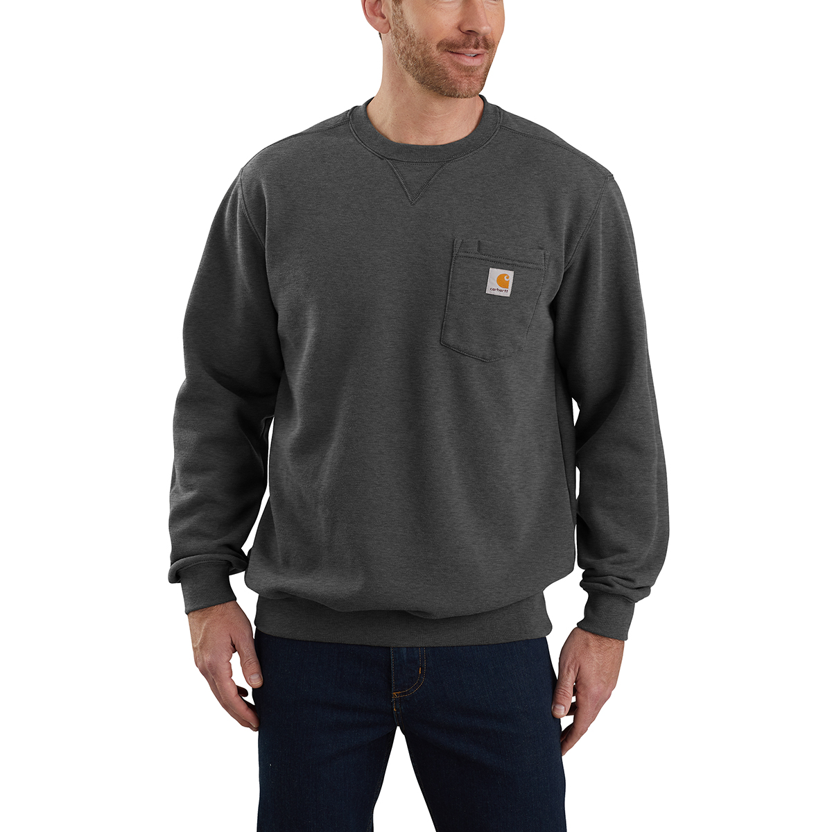 Carhartt Men's Loose Fit Midweight Crewneck Pocket Sweatshirt