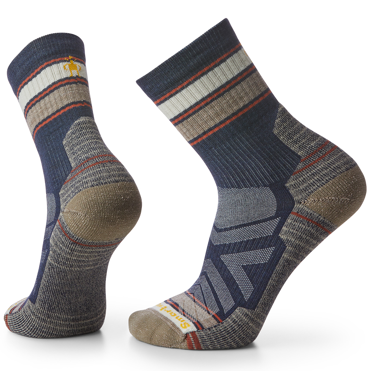 Smartwool Men's Hike Light Cushion Striped Mid Crew Socks